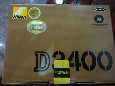 尼康D3400全新未拆封，镜头18-105mm，f3.5-5.6G，价格3400