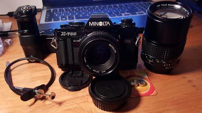 Minolta X-700 + 两个镜头 + 马达