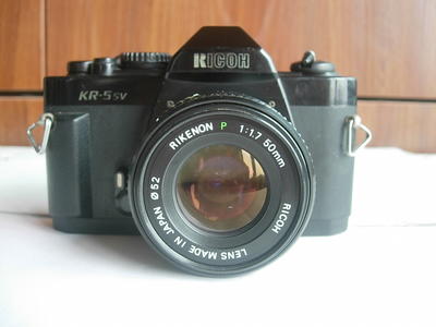 较新理光KR-5SV机械快门单反相机带50mmf1.7镜头，收藏使用