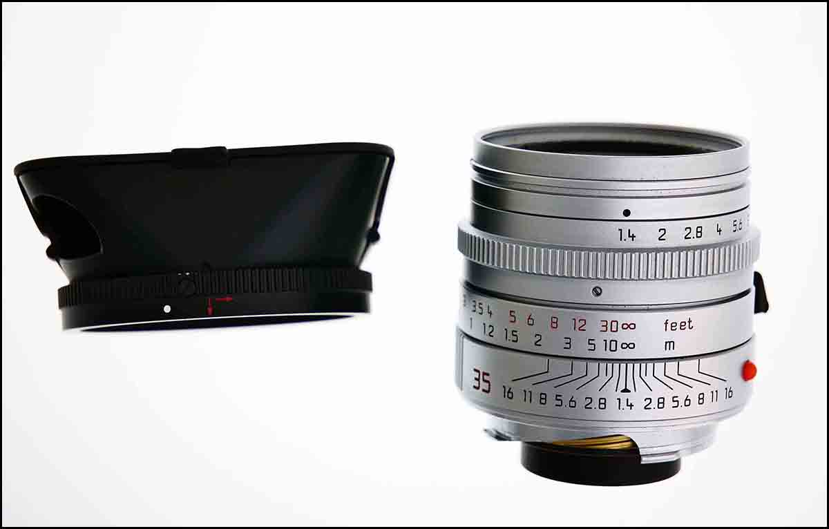 徕卡 Leica M 35/1.4 SUMMILUX-M ASPH 全铜银色 带光罩 