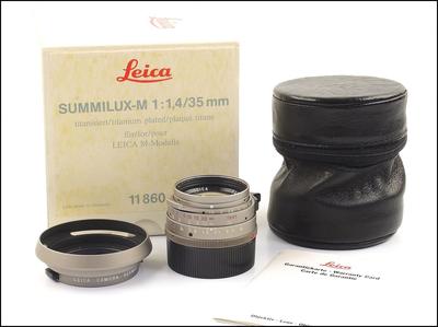 徕卡 Leica M 35/1.4 SUMMILUX-M Ti 钛版 带钛光罩 包装