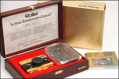 禄莱 Rollei 35S GOLD 60周年纪念金机 新品收藏 带包装
