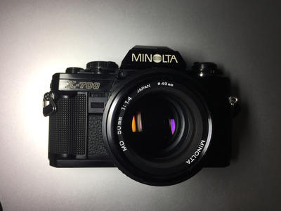 Minolta X-700  MD 50 1.4  MD28 2.8 黄标