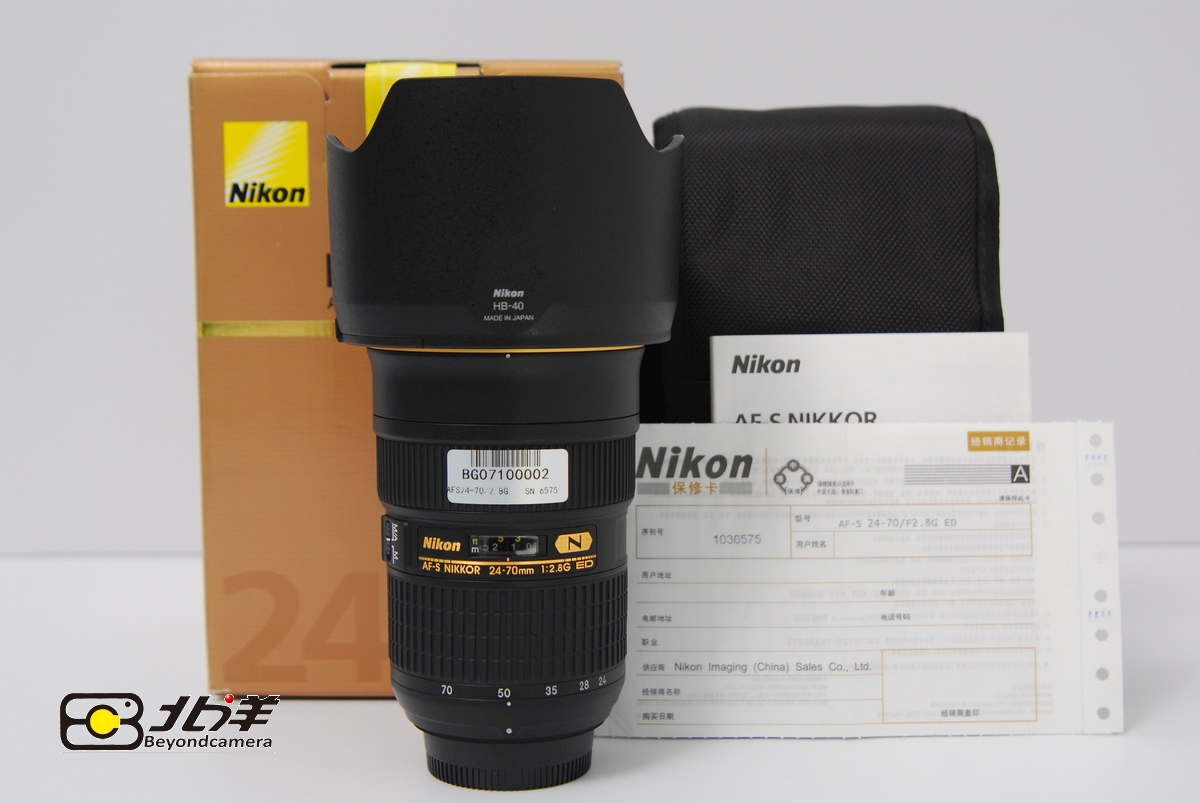 99新尼康 AF-S Nikkor 24-70mm f/2.8G（BG07100002） 带包装