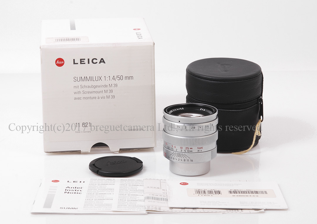 leica/徕卡 Summilux-m 50/1.4 螺口 11621 银色限量版#HK6999