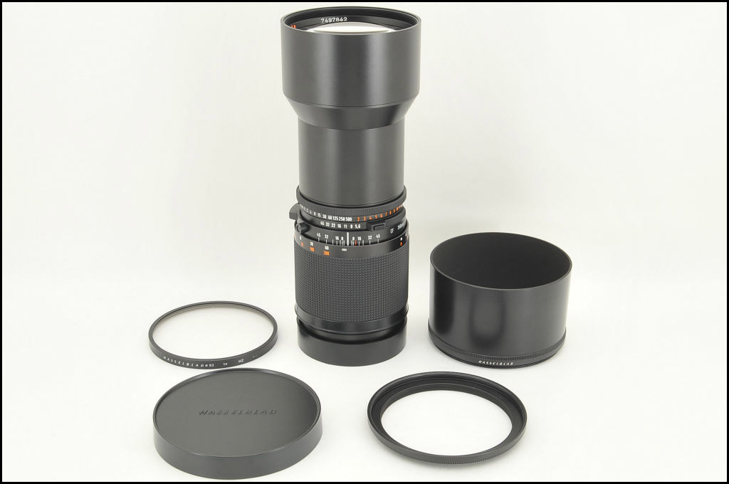 哈苏 Hasselblad 350/5.6 CF T* 长焦镜头 带光罩 UV