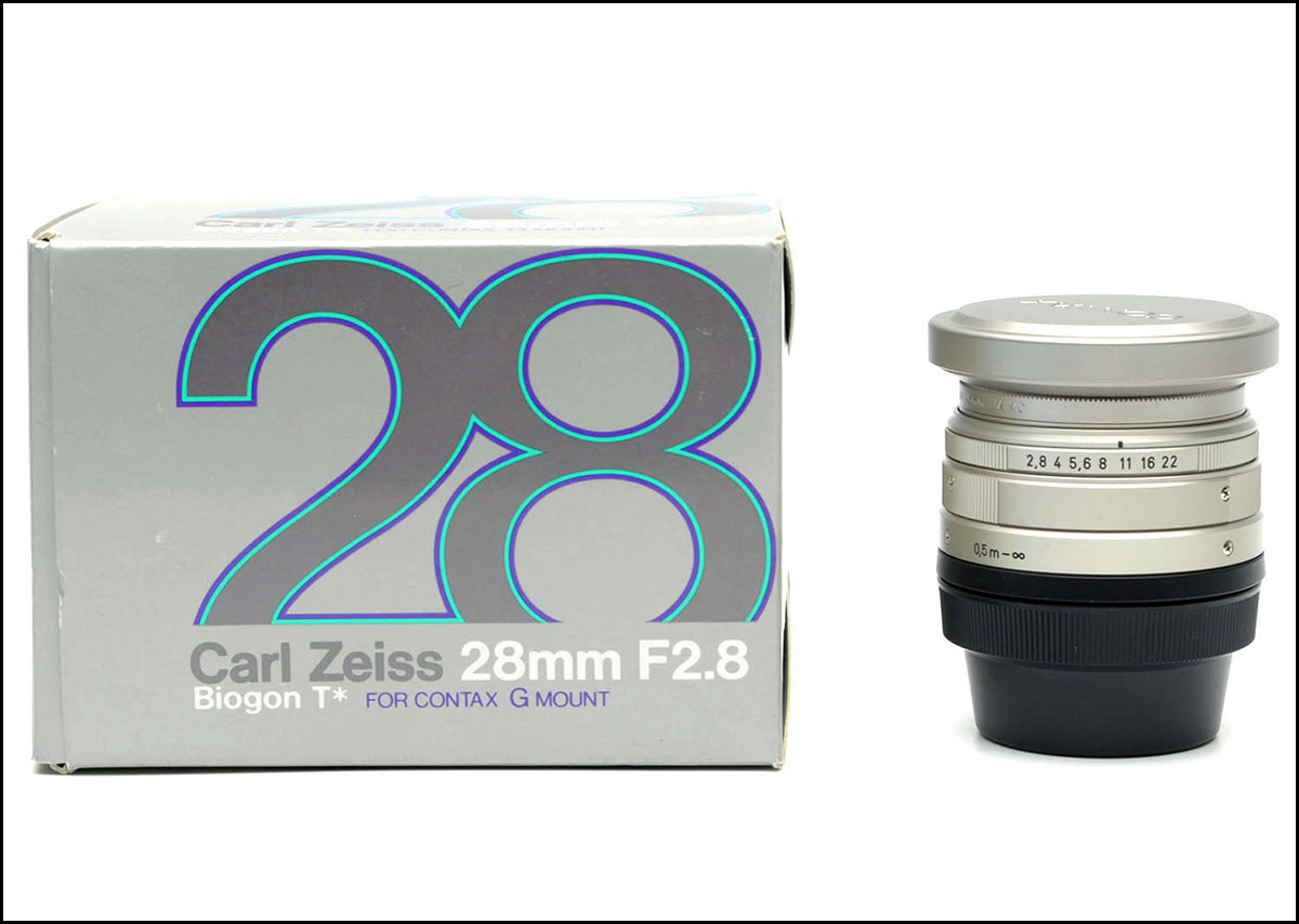 康泰时 Contax G 28/2.8 Biogon T*镜头 带光罩 包装