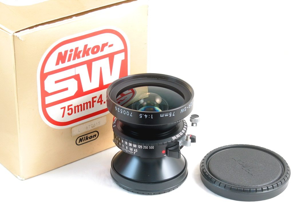  Nikon SW 75/4.5 Bright Picture 4X5 One of the Best Wide Angle New Product with Packaging