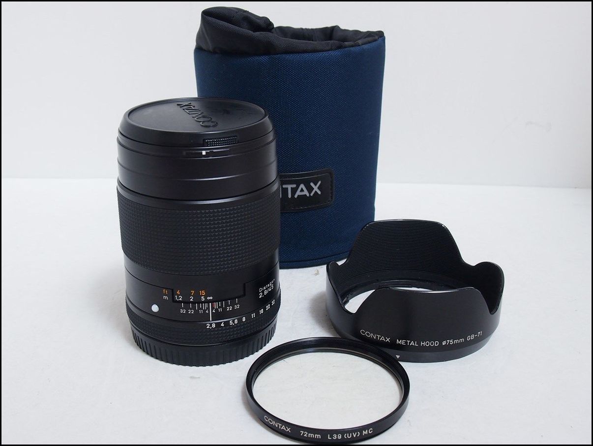 康泰时 Contax 645用 45/2.8 广角镜头 带光罩， 原厂Contax 72mm UV