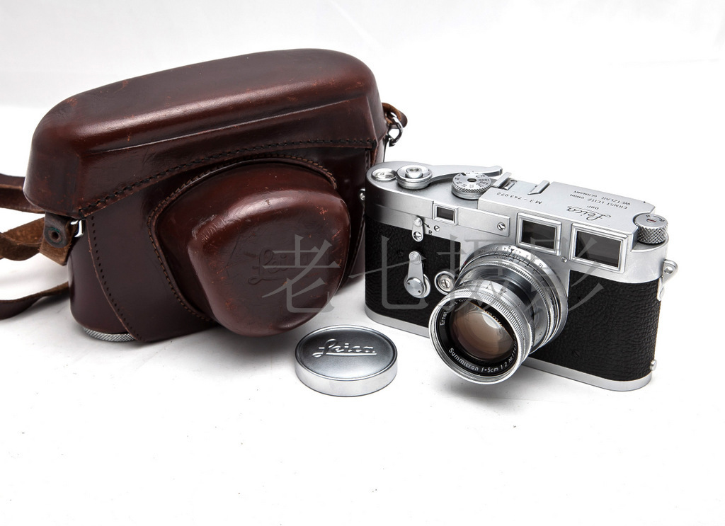 Leica/Leica M3 Early Double Dial Summicron M 50/2 Leather Case C00836