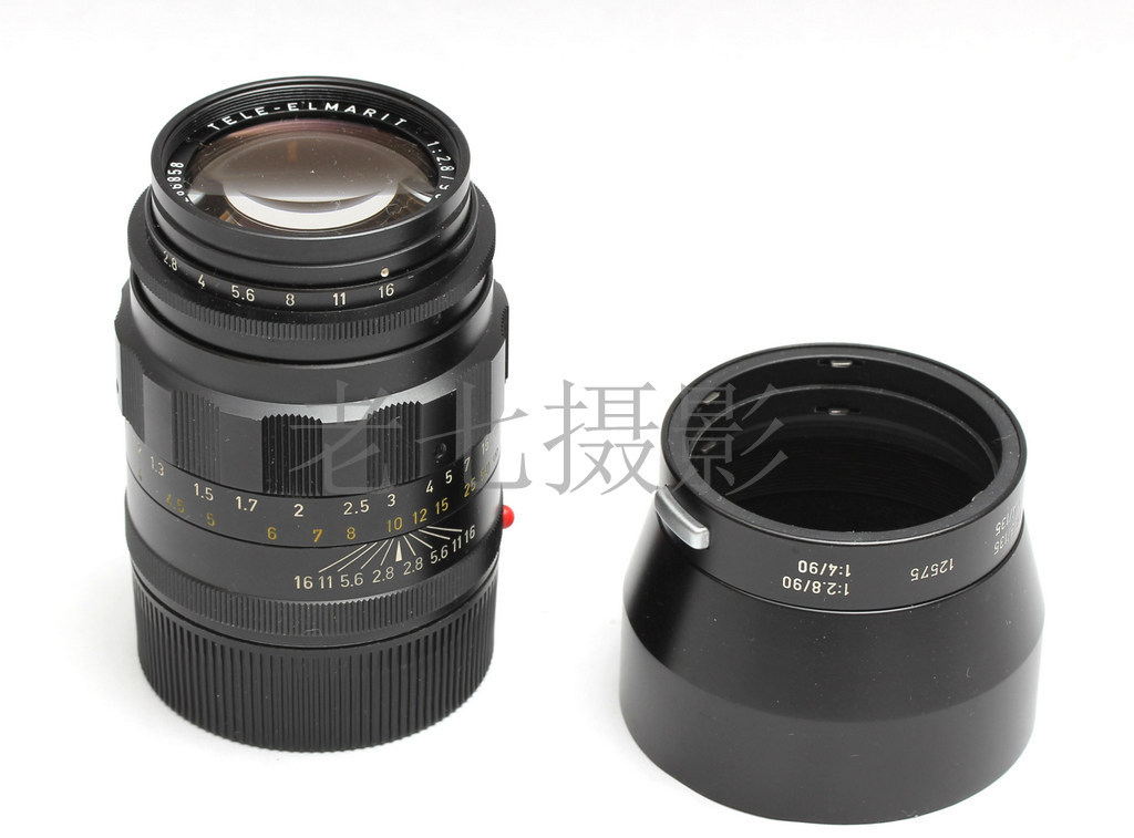 Leica/徕卡 Tele Elmarit M 90/2.8 肥九 黑色 带遮光罩 C00983