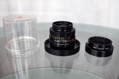 Leica R35/2.8 E43 德产，带原厂镜头桶、遮光