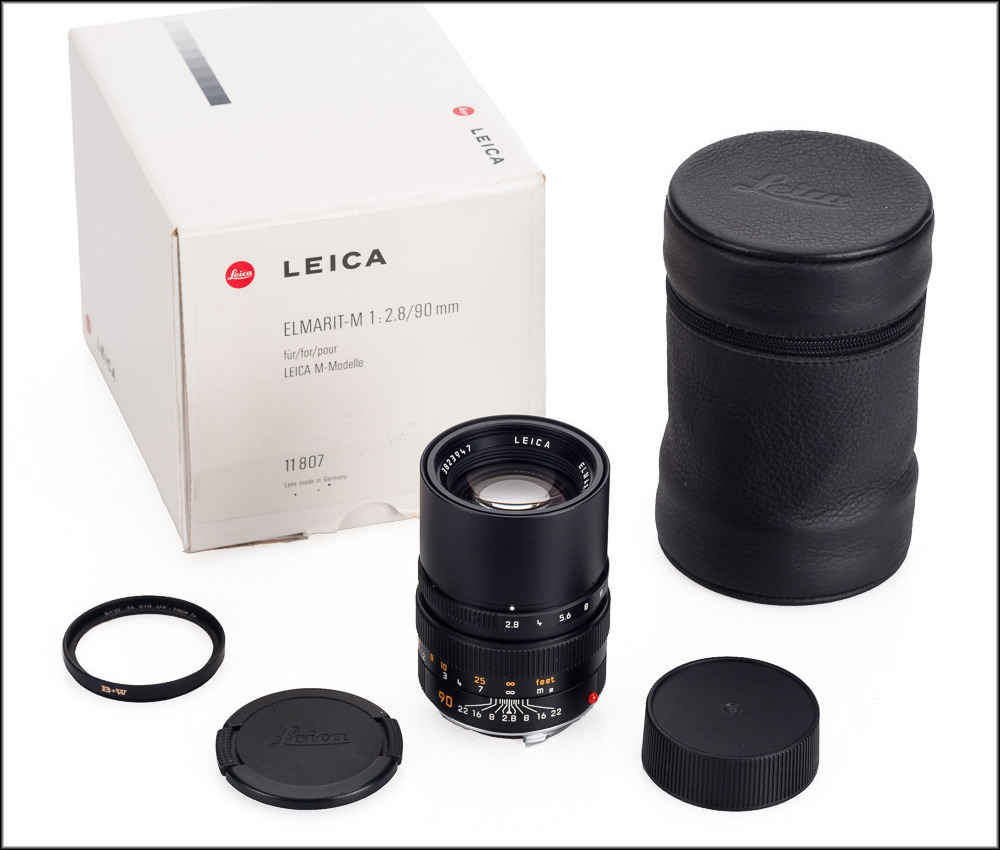徕卡 Leica M 90/2.8 ELMARIT-M E46 现行款 黑色 带包装 送B+W滤镜