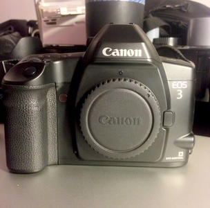 佳能Canon EOS3 专业135胶片单反相机+原厂BP-E1手柄