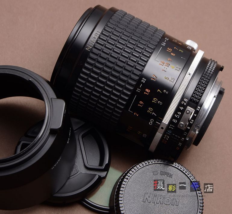 NIKON 尼康 105/2.8 AIS 微距镜头 105mm f2.8 带遮光罩 可转接