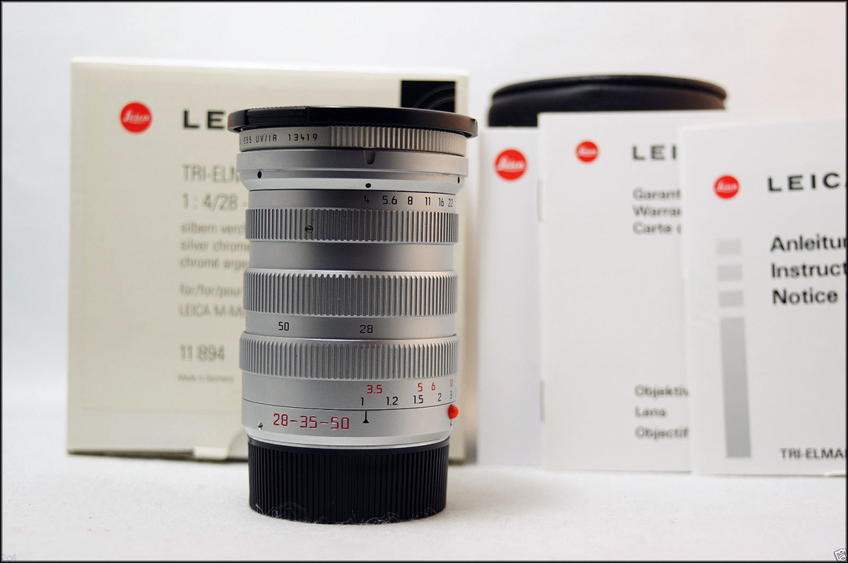 Leica M 28-35-50/4 ASPH 原厂6-BIT 极罕见 银色 带包装！原厂滤镜！