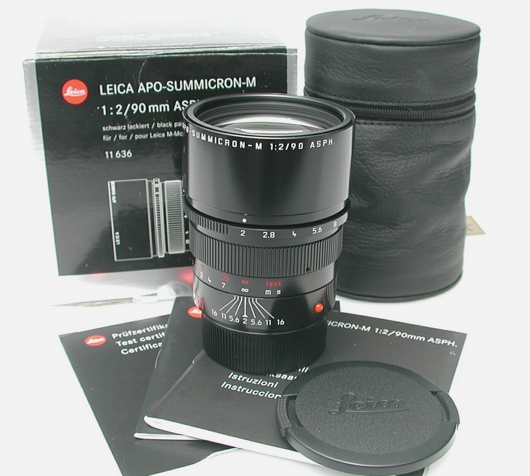 徕卡 Leica M 90/2 APO-SUMMICRON-M ASPH 黑漆 亮漆 带包装