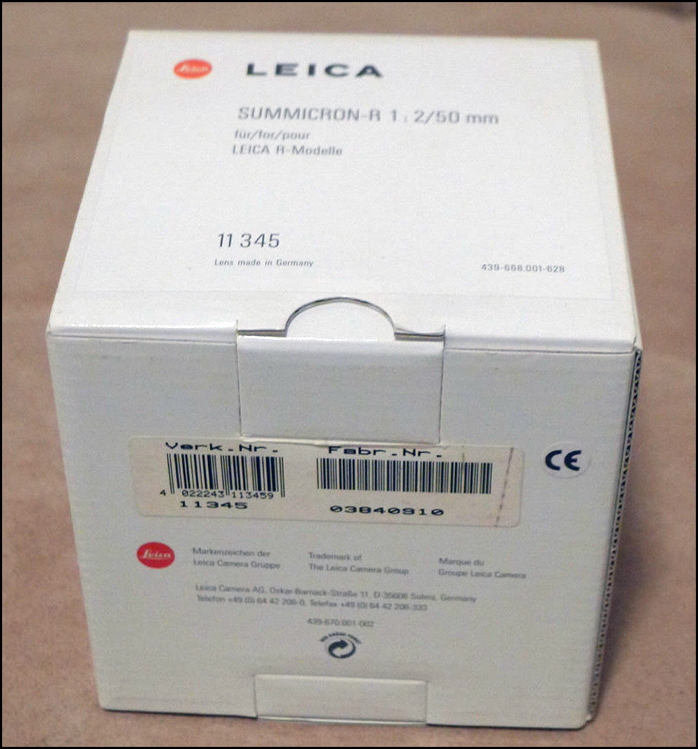 徕卡 Leica R 50/2 SUMMICRON-M ROM 标头 德产 带包装
