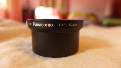 使用不多，成色很新的松下LX-3相机转接筒 ，52mmUV，镜盖，