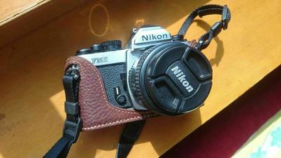 95新尼康胶片相机FM2 钛帘始祖版 手工定制皮套 352D镜头 文艺必备