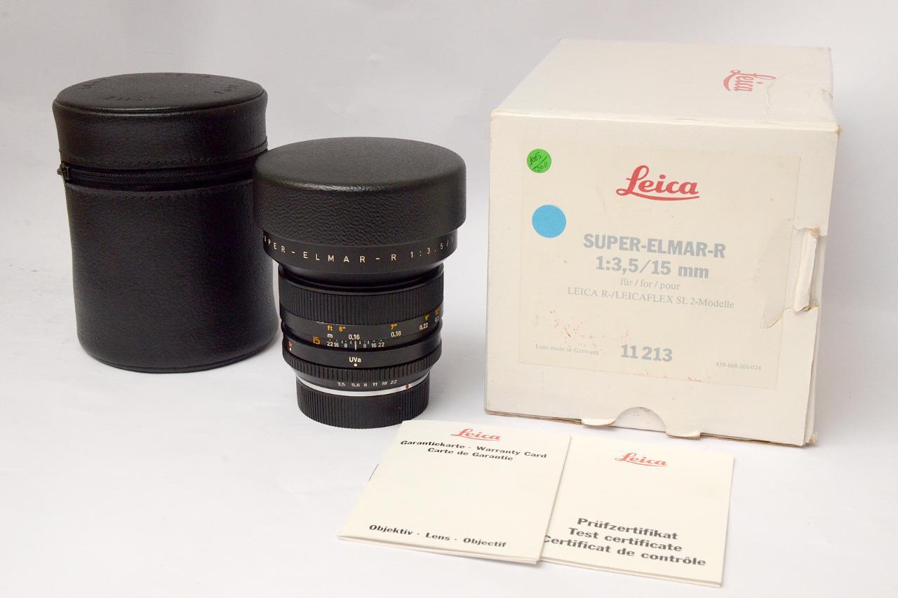 徕卡 Leica R 15/3.5 SUPER-ELMAR-R 鱼眼镜头 带白盒包装（展示品）