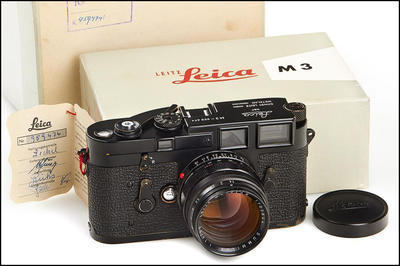 徕卡 Leica M3原版黑漆＋M 50/1.4 原版黑漆！带包装！珍品！