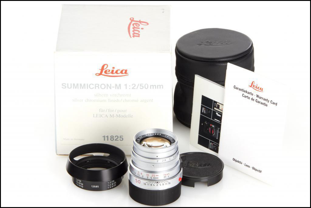 徕卡 Leica M 50/2 SUMMICRON-M IV 内凹虎爪 全铜银色 带包装