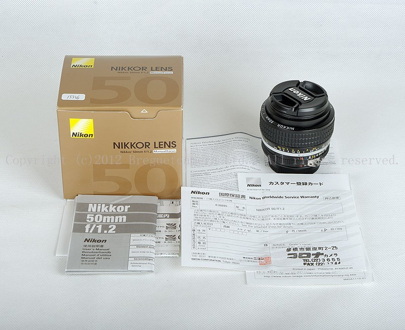 【未使用新品】Nikon/尼康 NIKKOR Ais 50/1.2 #jp15336