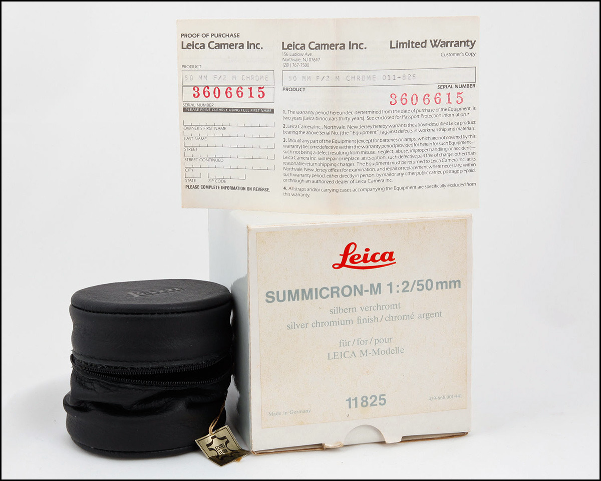 徕卡 Leica M 50/2 SUMMICRON-M IV 内凹虎爪 全铜银色 带包装