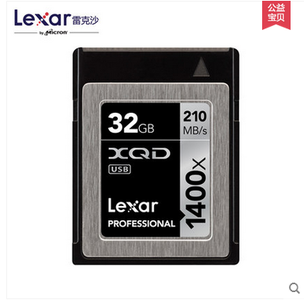 雷克沙lexar XQD卡32G 1400X 210M/S尼康D4s专业相机内存卡 国内总代