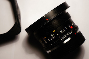  Leica R21 f4 Super Angulo Lens Switchable Digital Full Original Hood