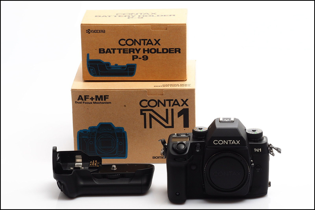 康泰时 Contax N1 胶片机王 ＋ P-9电池手柄 都带包装 收藏成色