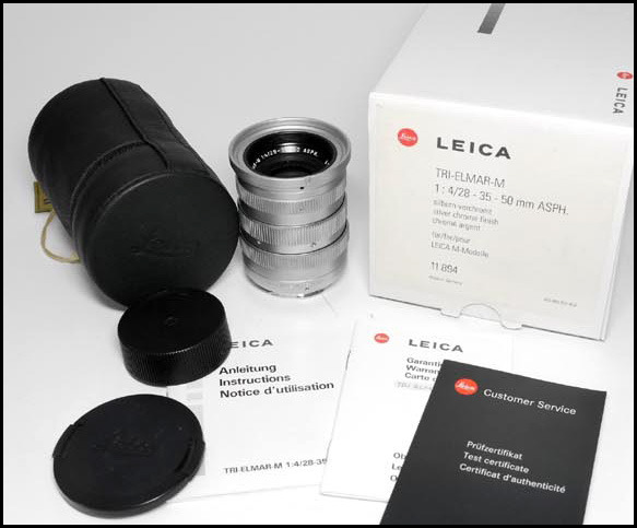 徕卡 Leica M 28-35-50/4 ASPH 6-BIT 全铜银色 三焦头 带包装