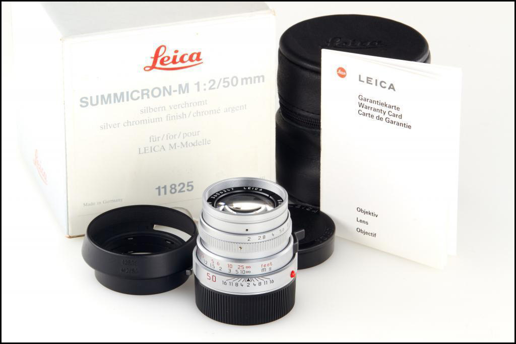 徕卡 Leica M 50/2 SUMMICRON-M IV 内凹虎爪 全铜银色 带包装 