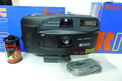  库存崭新理光LX-25DATE135胶片相机（说明书背带皮套齐全有P宽幅