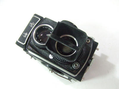 120双反相机用方形遮光罩（带对折2次暴光）挡片可以拆卸