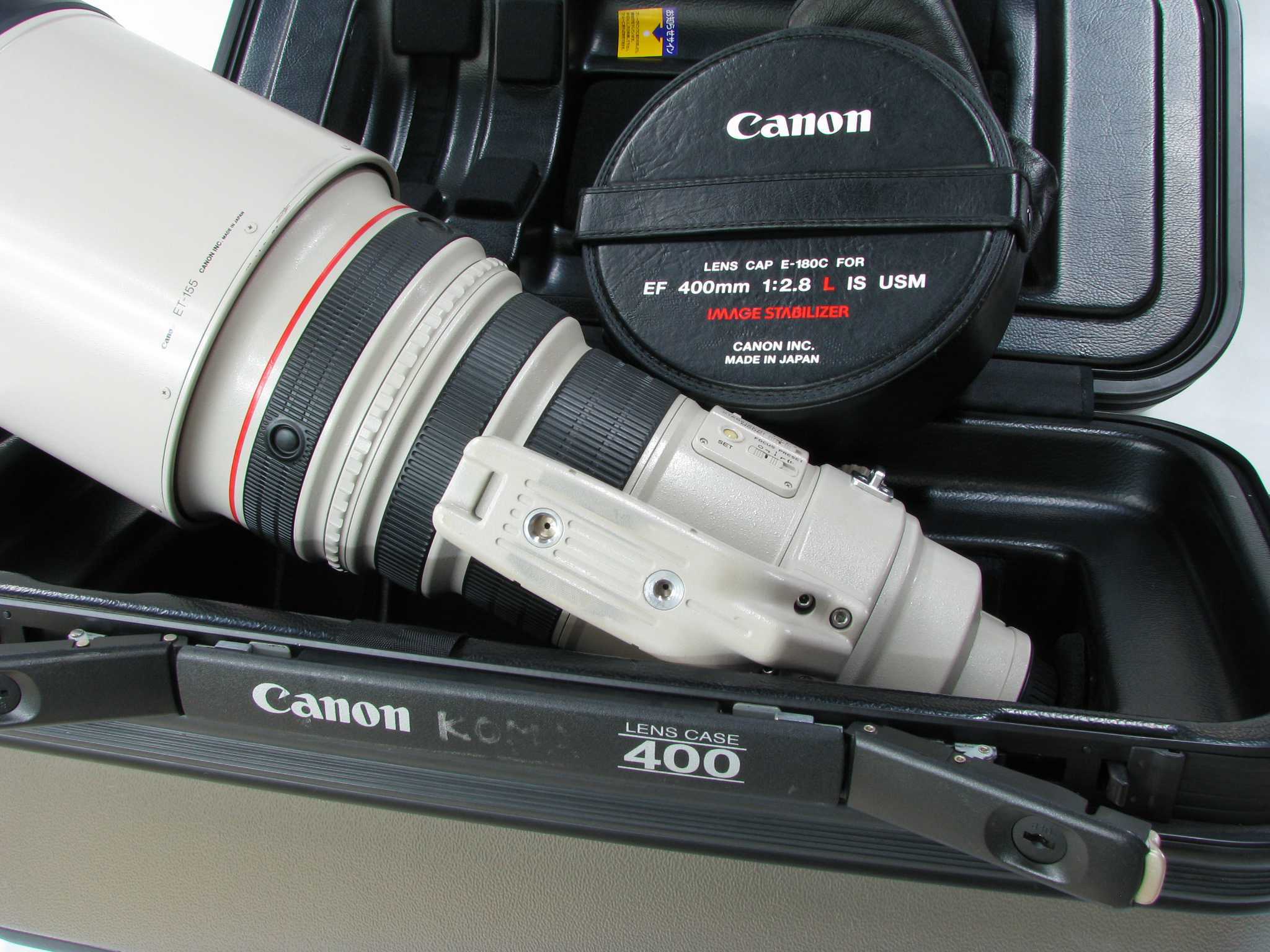 佳能ef 400mm f/2.8l is usm一代防抖动镜头97-98新带箱