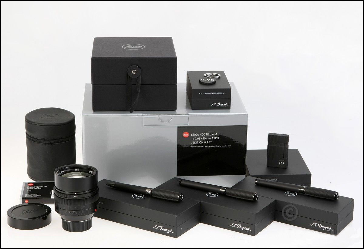 徕卡 Leica Dupont 0.95 全套(镜头,钥匙扣,打火机,三支笔）