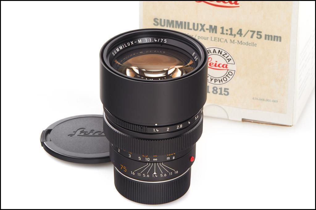 徕卡 Leica M 75/1.4 SUMMILUX-M 自带罩 后期方字版 新同品