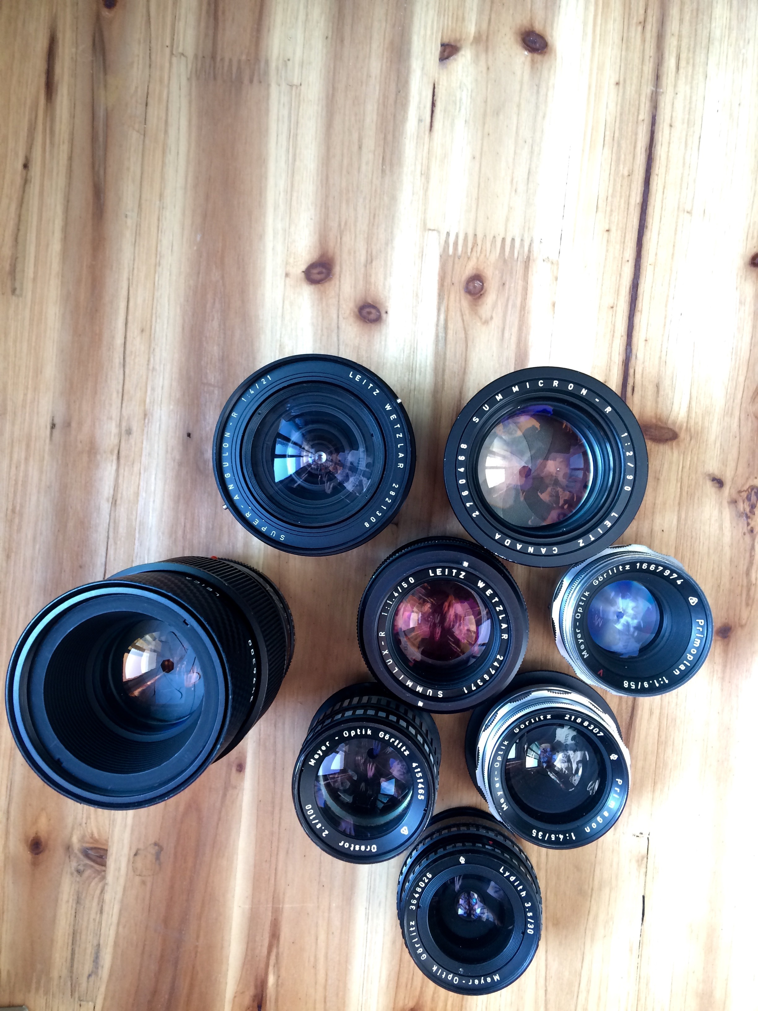  Package transfer of four Leica manual lenses