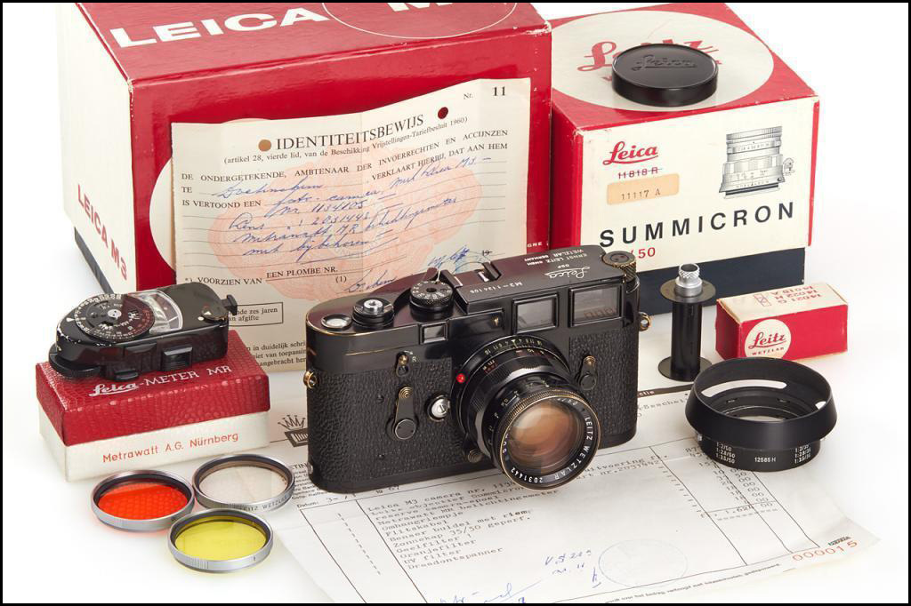 徕卡 Leica M3原版黑漆＋M 50/2 原版黑漆 + 黑漆测光表 全包装