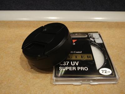 原装肯高L37 SUPER PRO多层镀膜UV镜加金属遮光罩 镜头盖