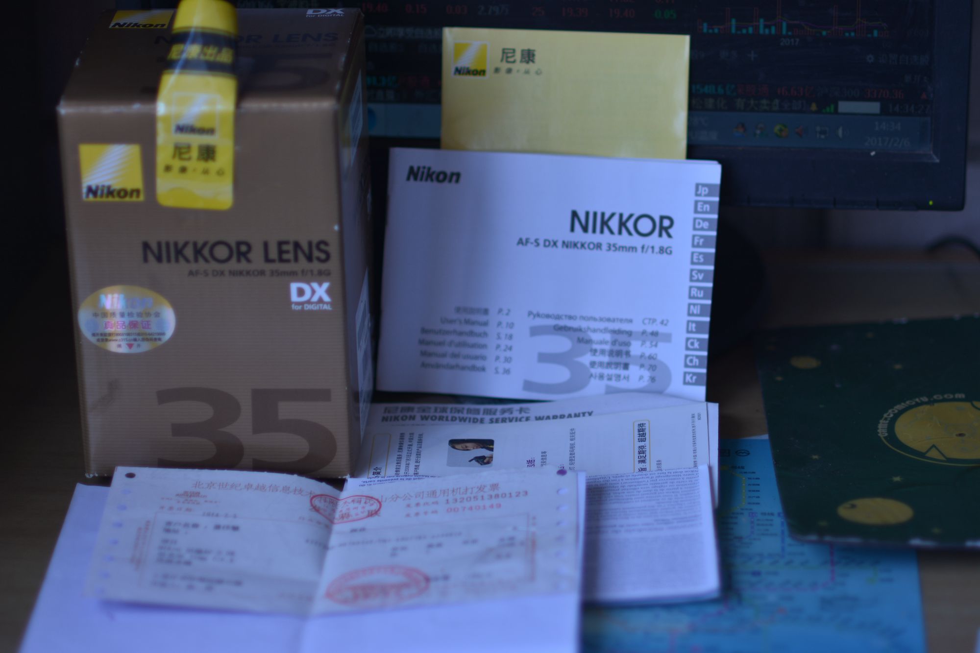尼康AF-S35/1.8G定焦镜便宜出配件箱全