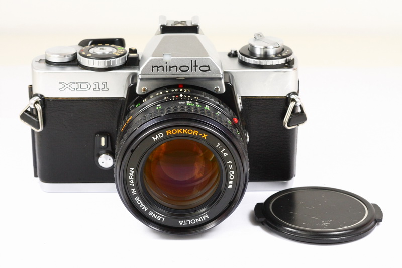 美能达 Minolta XD11 日产135胶片单反相机 +黄标 rokkor 50/1.4