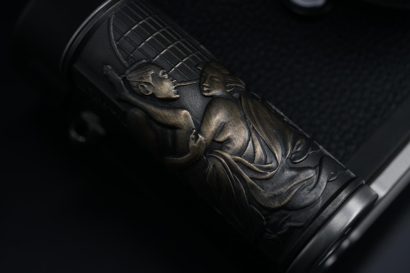 <预售>定制 Leica M系列黄铜浮世绘浮雕手柄套装