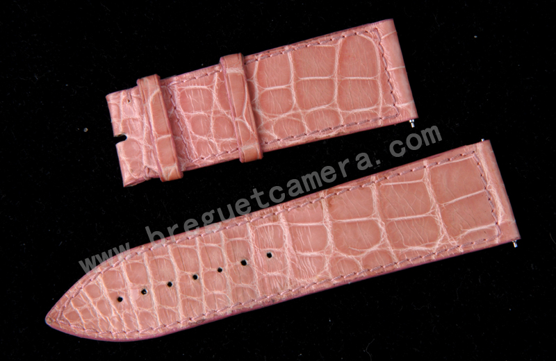 Franck Muller/法兰克穆勒 24mm 1200CH用粉色鳄鱼皮表带 #04472