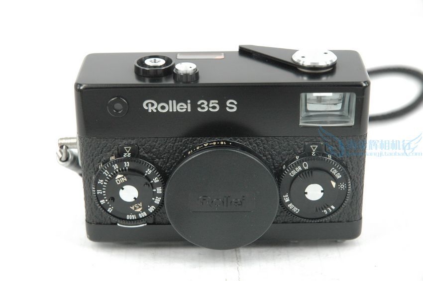 Rollei 35 S 旁轴胶片相机,黑色,带手绳.