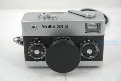 Rollei 35 S 旁轴胶片相机,银色.带手绳和皮套.