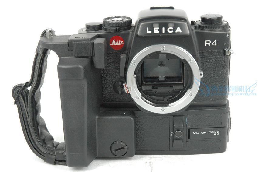 leica R4 +马达手柄,胶片单反相机机身.