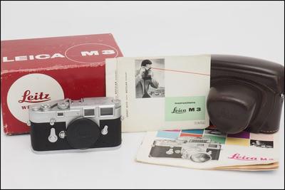 徕卡 Leica M3 银色 单次过片 经典旁轴M机 好成色 带包装 原厂皮套